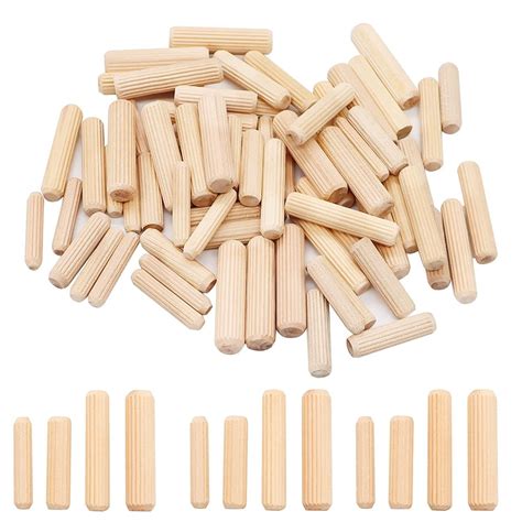 5mm 6mm 8mm 10mm 12mm Wooden Dowels Chamfered Fluted Pin Wood Dowel