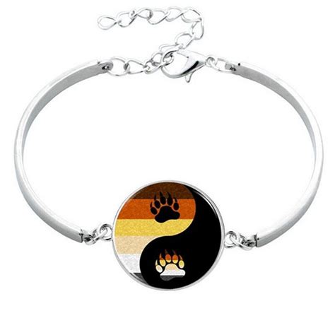 Bear Pride Yin Yang With Paw Gay Art Photo Jewelry Grandado