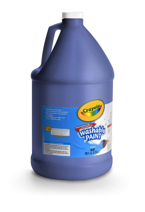 Crayola Washable Blue Paint, Gallon, Non-Toxic for School Children's ...