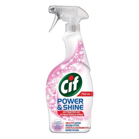 Cif Power Shine Uniwersalny Spray Do Czyszczenia Antybakteryjny 750ml