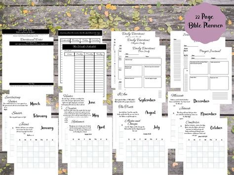 Great Printable Bible Study Planner Contains Names of God Monthly ...