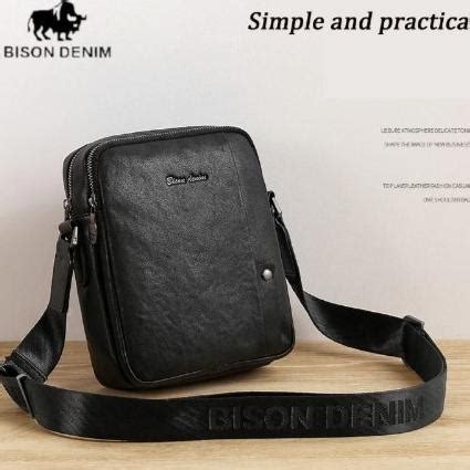 Jual Bison Denim Tas Selempang Pria Kulit Sapi Modern Style N20056 1B