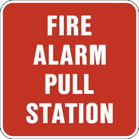 Fire Alarm Pull Station Western Safety Sign