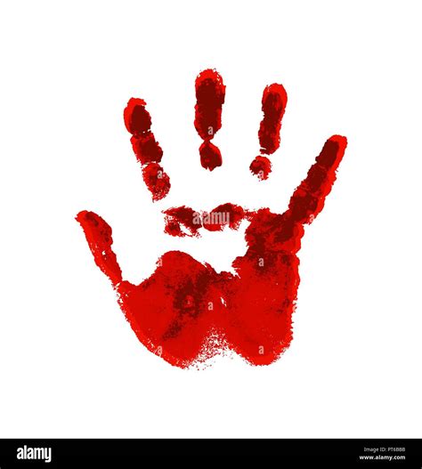 Bloody handprint Stock Vector Images - Alamy