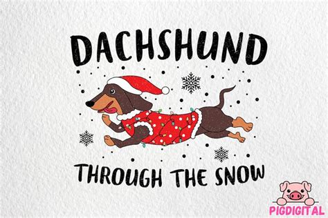 DACHSHUND THROUGH THE SNOW PNG, Dachshund Christmas shirt PN