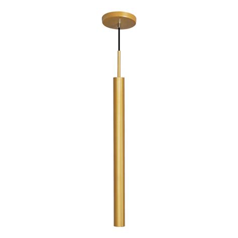 Pendente Tubo Cilindro Dourado Em Alum Nio P Led Mr St Leroy Merlin