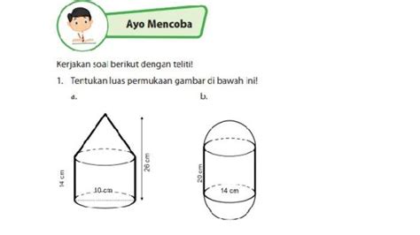 Kunci Jawaban Matematika Kelas 6 Halaman 131 132 Cara Hitung Luas Permukaan Bangun Ruang