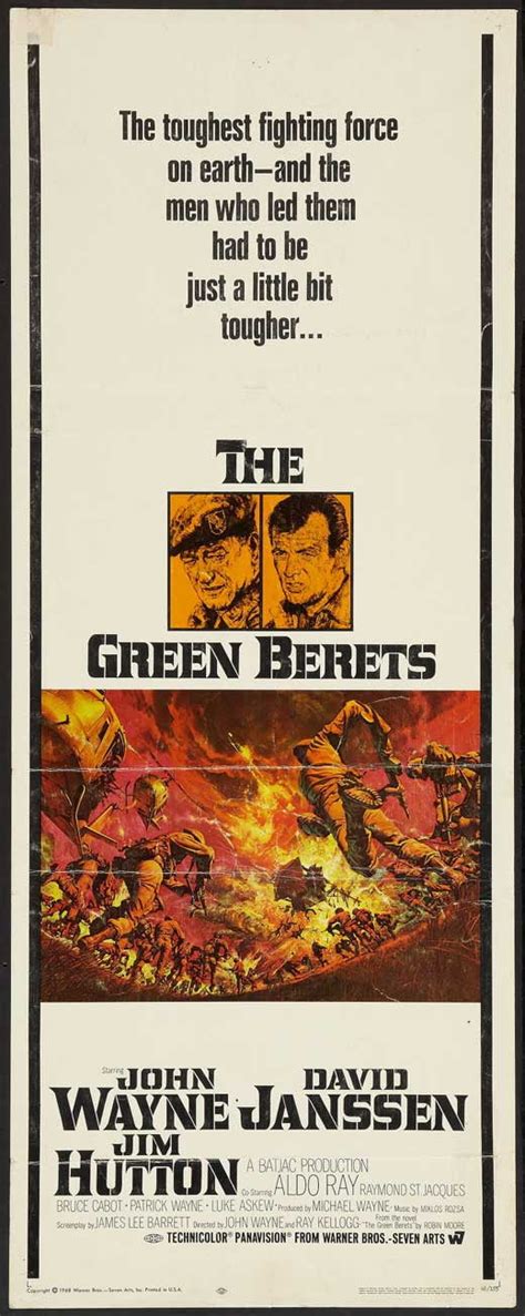 The Green Berets - movie POSTER (Insert Style A) (14" x 36") (1968 ...