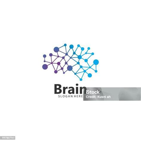 ilustrasi ikon vektor template logo otak ilustrasi stok  gambar