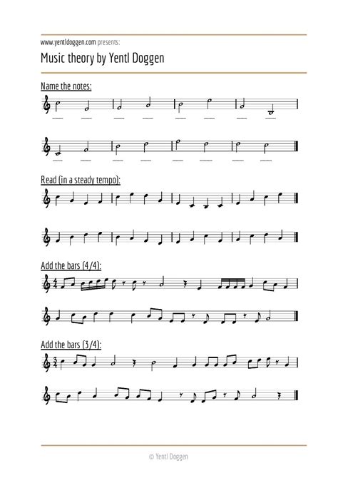 Music Theory Exercises for Beginners (PDF) | Free download