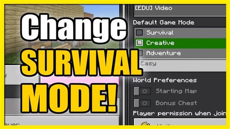 How To Change From Creative Mode To Survival In Minecraft Fast Method