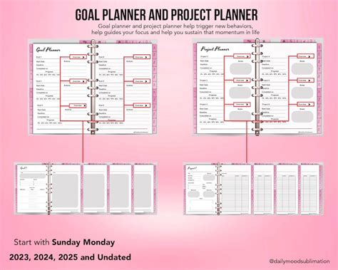 Premium Digital Planner 2024 2025 Undated Calendar Ipad Goodnotes Notability Planner Digital