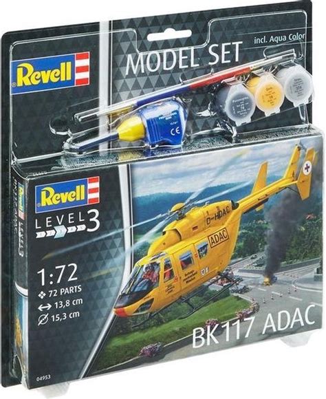 Revell Model Set BK 117 ADAC 1 72 Montagekit Hefschroefvliegtuig Bol