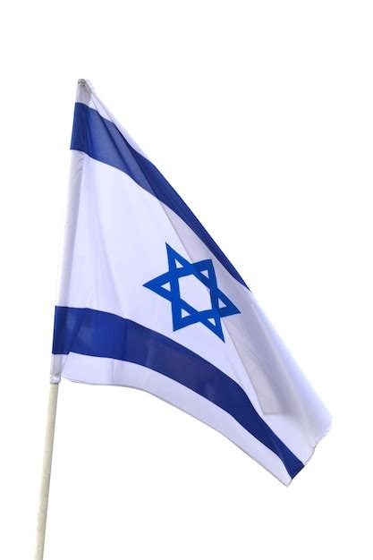 Bandera De Israel Aislado Blanco Plano De Fondo Foto Premium