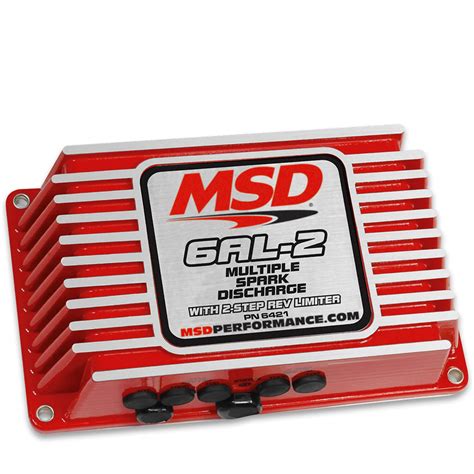 Msd Ignition Box 6al 2 Digital Rev Ltd 2 Built In Rev Limiters Red