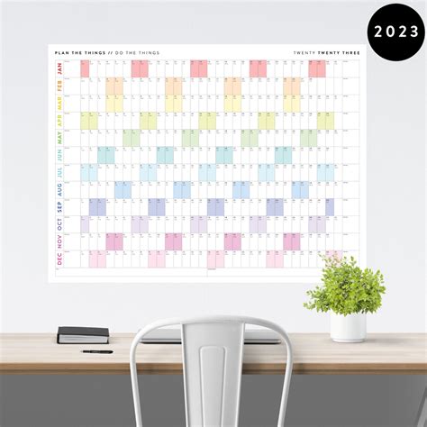 Large Full Year Wall Calendar - Danya Ellette