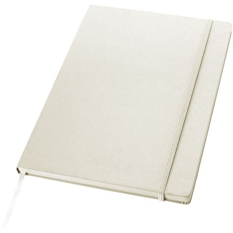 Carnet de notes Executive format A4 à couverture rigide Blanc imprimé