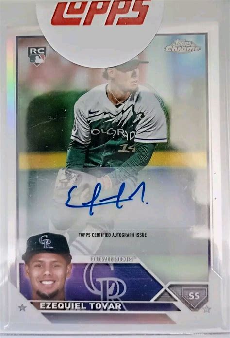 Topps Chrome Ezequiel Tovar Refractor Autograph Auto Rc Ac