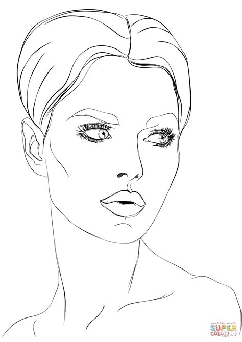 Coloring Pages Of Girls Faces At Free Printable