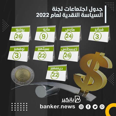 بالانفوجرافيكجدول اجتماعات لجنة السياسة النقدية لعام 2022