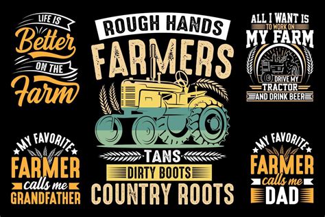 Farmer t-shirt design bundle, tractor vector, farmer t-shirts element 9496339 Vector Art at Vecteezy