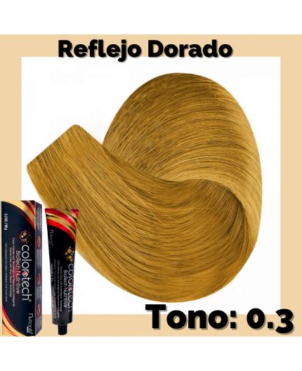 Colortech Tinte Tono Chromo Oro Reflejo Dorado Tubo G