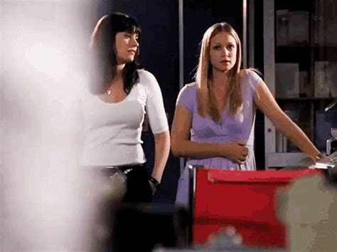 Paget Brewster Aj Cook Paget Brewster AJ Cook Discover Share GIFs