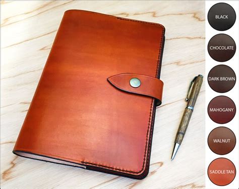 A5 Leather Notebook Cover handmade by HairyLeatherCrafter on Etsy