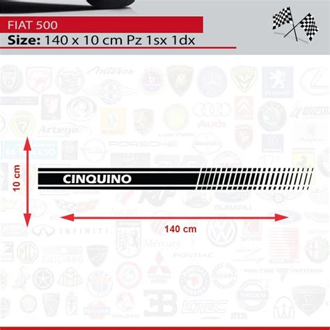 Fiat D Epoca Cinquino Abarth Fasce Adesive