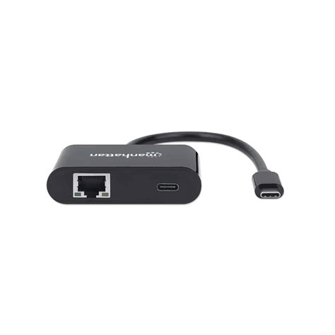 Adaptador Usb C Rj Manhattan Gbps W Negro