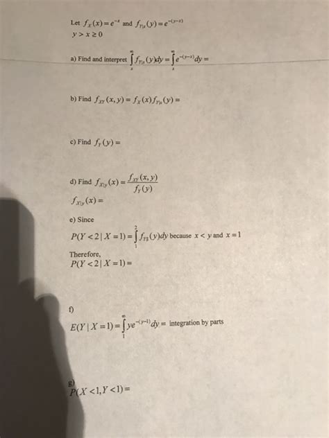 Solved Let F X X E X And F Y X Y E Y X Y X