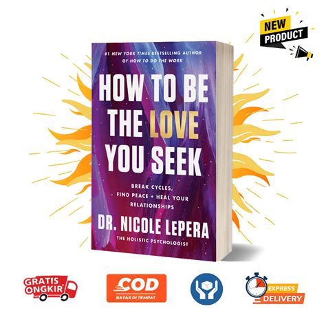 How To Be The Love You Seek By Dr Nicole Lepera English Shopee Malaysia