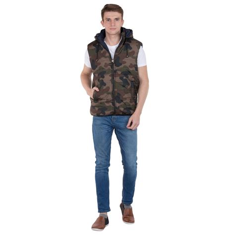 Butter NS Fabrics Hooded Sleeveless Army Print Mens Jacket at Rs 550 ...