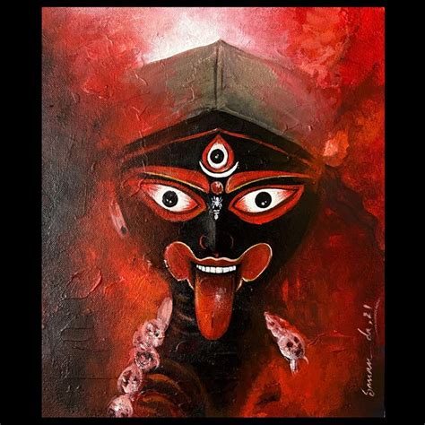 Kali Maa Hand Painted Painting Book Art Hand Painting Art