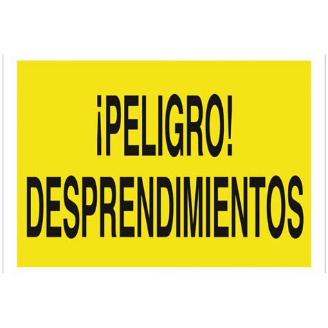 Cartel De Advertencia ¡peligro Desprendimientos Solo Texto Cofan