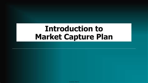 Market Capture Plan Templates Eloquens