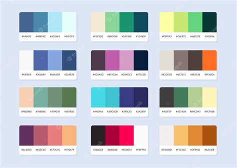 Premium Vector Pantone Colour Palette Catalog Samples In Rgb Hex