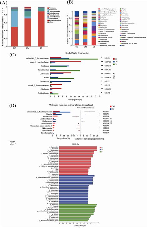 Figure 5 Community Barplot Analysis Of Intestinal Flora At Phylum A