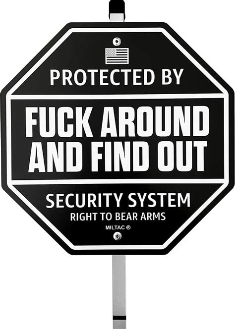 Amazon FAFO Security Sign Fuck Around And Find Out Sign With