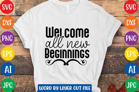 Welcome All New Beginnings Svg Design Graphic By Craftzone Creative