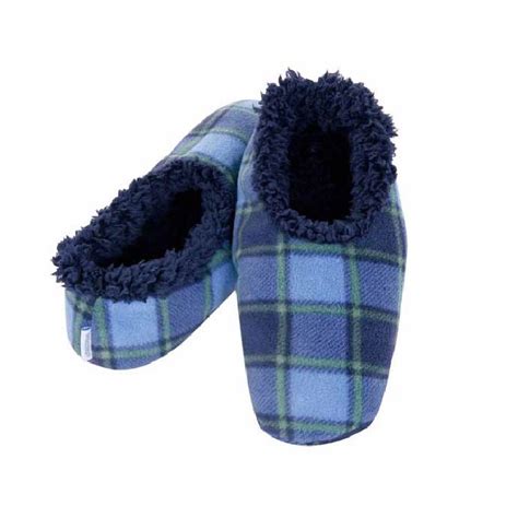 Snoozies Mens Plaid Fleece Lined Slippers Ebay