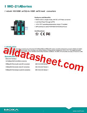 Imc A M Sc Datasheet Pdf Moxa Inc