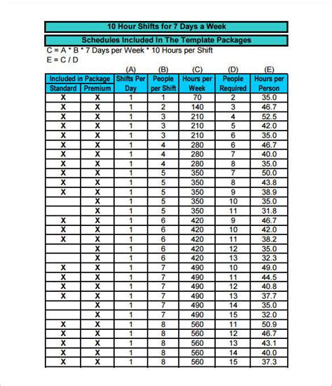 15+ Shift Schedule Excel Template | DocTemplates