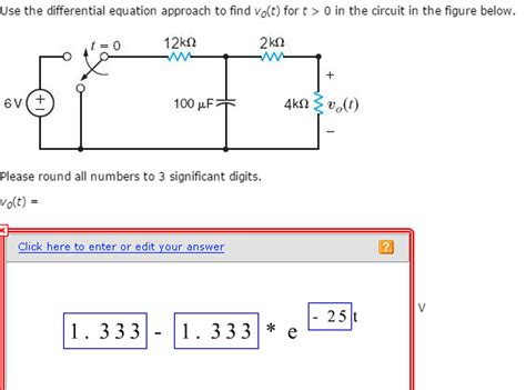 Solved Use The Differential Equation Approach To Find V T Chegg