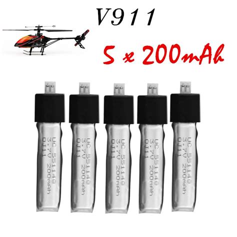 Pcs Barrery For Wltoys V Lipo Battery V Mah Rc Helicopter