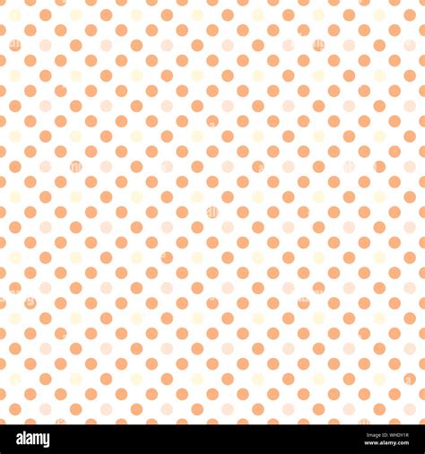 Polka Dots Texture Orange On White Classic Fashion Style Seamless