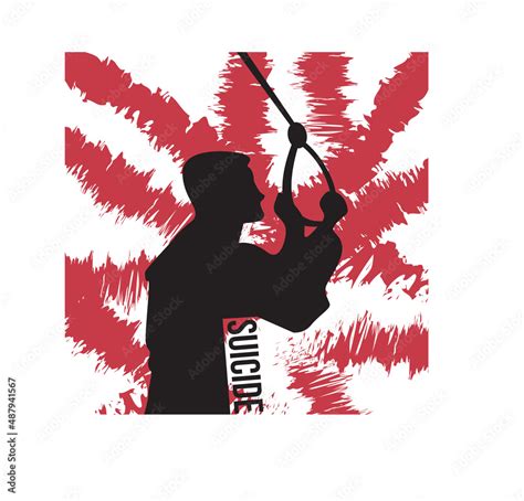 suicide vector illustration design suitable  crime scene murder