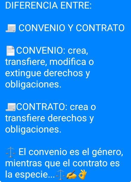 Diferencia Entre Convenio Y Contrato Estudiantes De Derecho Facultad