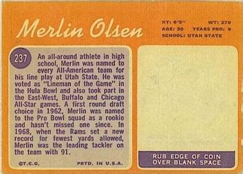 Topps Merlin Olsen Trading Card Database