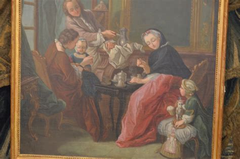 Le petit déjeuner en famille fin XVIIIe siècle N 52246